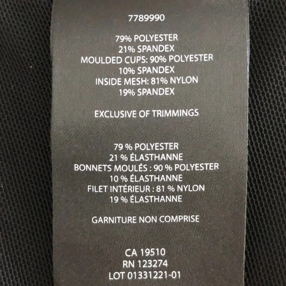 Lole Activewear Med/High Impact Moulded Cups Print Sports Bra Top Gray Blk Sz M - Picture 9 of 10